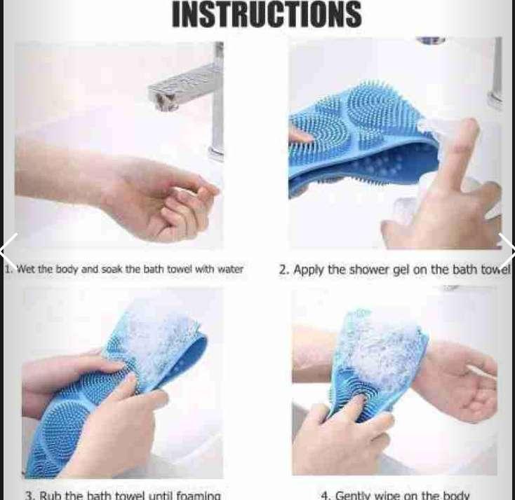 Silicone Body Back Scrubber Double Side Bathing Brush
