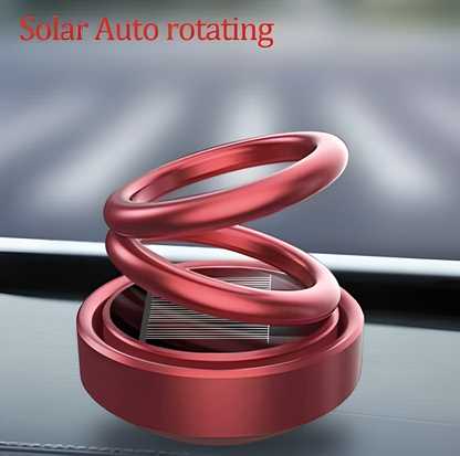 Car Air Freshener- Solar Power Rotating Car Air Freshener Perfume, Long Lasting French Organic Fragrance