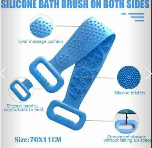 Silicone Body Back Scrubber Double Side Bathing Brush