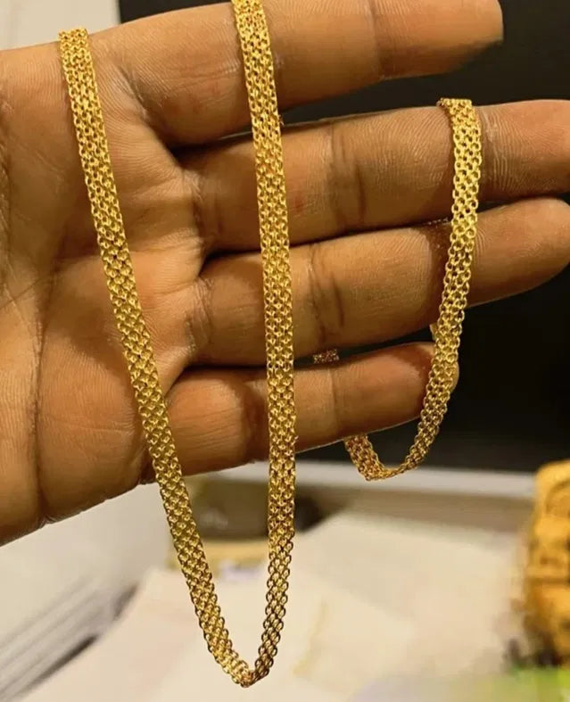 Artificial gold chain 24 inches for mens and womens