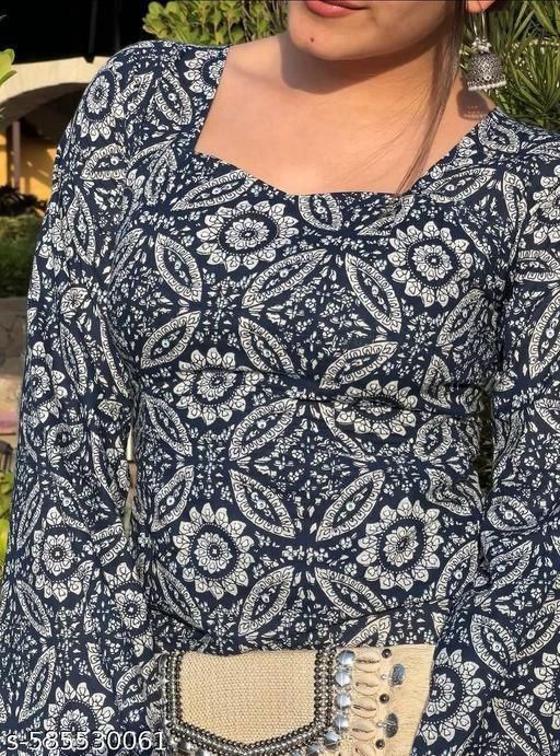 Stylish Most trendy Printed Kurti for girls and women